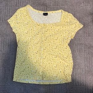 Floral yellow art class tee